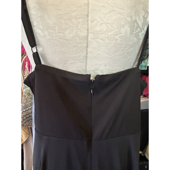 Torrid 3 (3X) Black Midi Mesh Ruffle Surplice Dress Cocktail Party - Picture 8 of 11